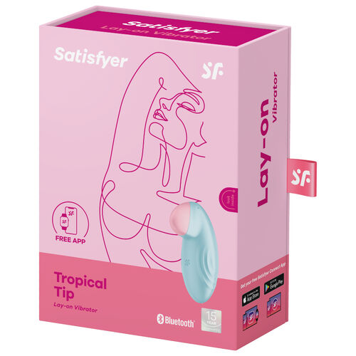 SATISFYER - VIBRATEUR POSER TROPICAL TIP BLEU - 7eme ciel