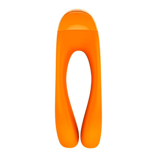 SATISFYER - VIBRATEUR DOIGTS CANDY CANE ORANGE - 7eme ciel