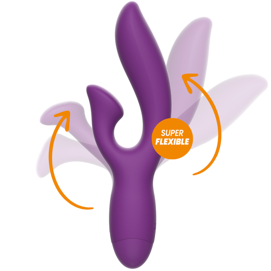 REWOLUTION - REWOFUN VIBRATEUR FLEXIBLE AVEC LAPIN - 7eme ciel