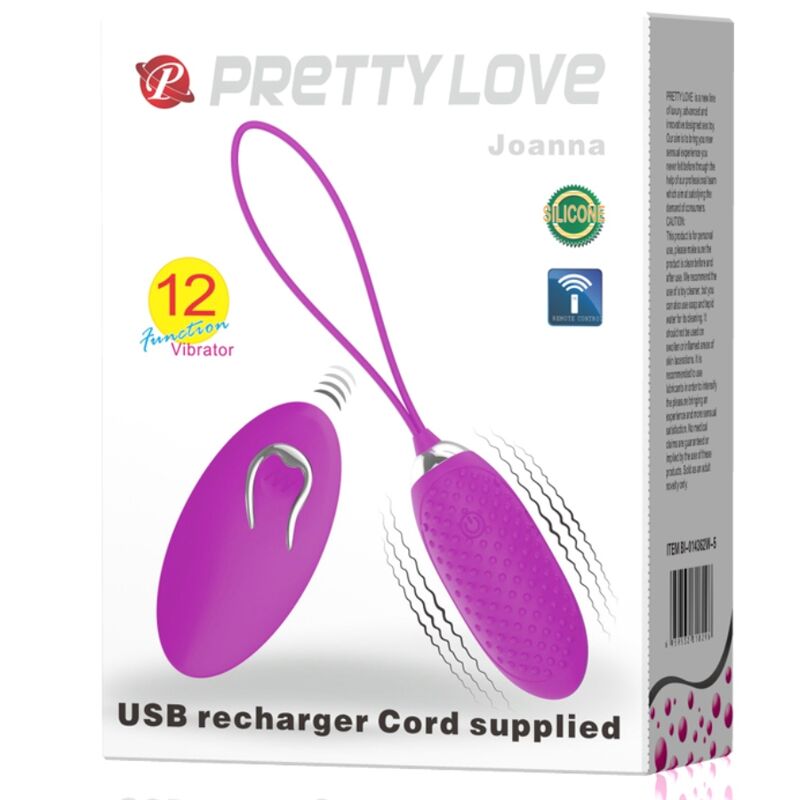 PRETTY LOVE - JOANNA OEUF VIBRANT TÉLÉCOMMANDE 12 MODES - 7eme ciel