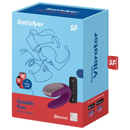 SATISFYER - VIBRATEUR PARTENAIRE DOUBLE FUN VIOLET - 7eme ciel