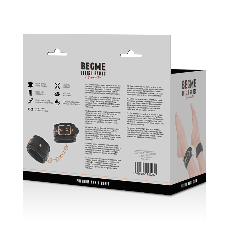 BEGME - BLACK EDITION PREMIUM MENOTTES POUR CHEVILLES - 7eme ciel