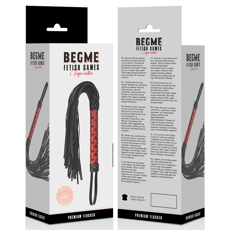 BEGME - FLOGGER EN CUIR VÉGAN ÉDITION ROUGE - 7eme ciel