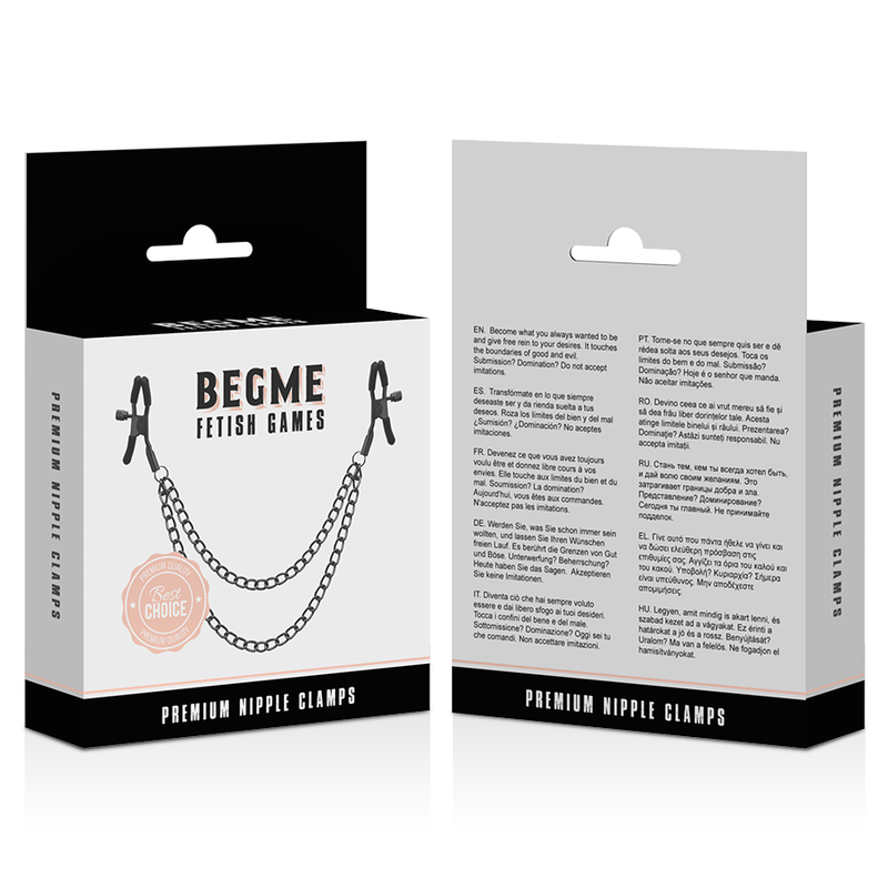 BEGME - PINCES TAMELON RED EDITION AVEC CHAÎNE - 7eme ciel
