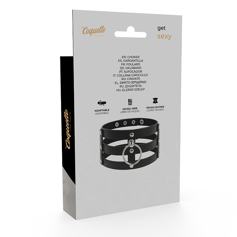 COQUETTE CHIC DESIRE - RAS DE COU EN CUIR VÉGAN STYLE FÉTICHE - 7eme ciel