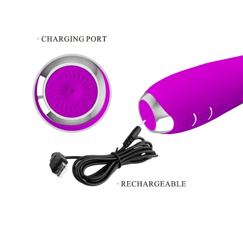 PRETTY LOVE - VIBRATEUR MOLLY AVEC ROTATION RECHARGEABLE - 7eme ciel
