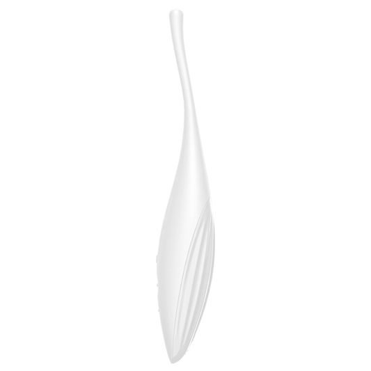 SATISFYER - VIBRATEUR POINTE DE CLIT TWIRLING JOY BLANC - 7eme ciel