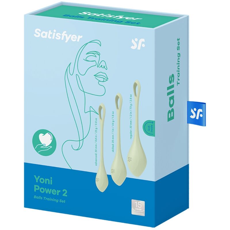 SATISFYER - ENSEMBLE ENTRAÎNEMENT YONI POWER 2 VERT - 7eme ciel