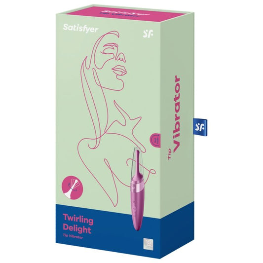 SATISFYER - VIBRATEUR POINTE DE CLIT TWIRLING DELIGHT VIOLET - 7eme ciel