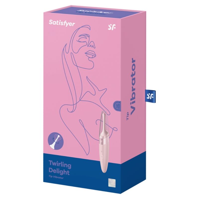 SATISFYER - VIBRATEUR POINTE DE CLIT TWIRLING DELIGHT ROSE - 7eme ciel