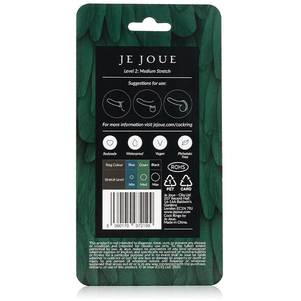 JE JOUE - BAGUE SILICONE VERTE CHOKE MOYEN - 7eme ciel