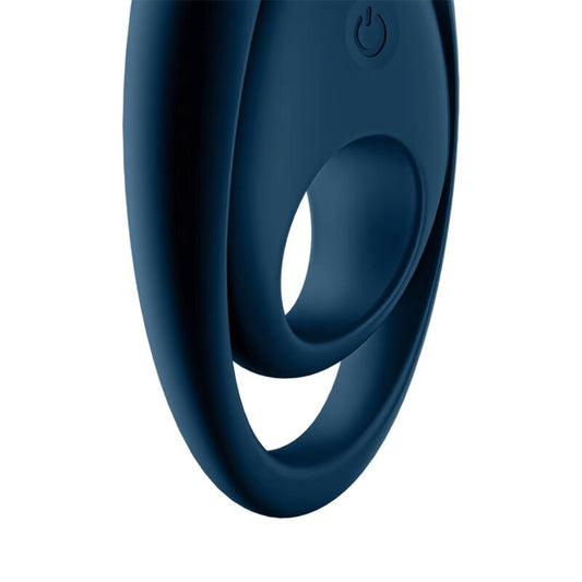 SATISFYER - VIBRATEUR ANNEAU GLORIOUS DUO BLEU - 7eme ciel