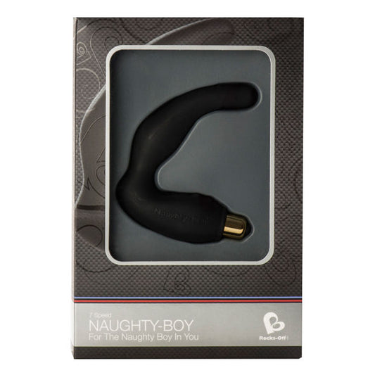 ROCKS-OFF - MASSEUR POINT G MLE NAUGHTY-BOY 7 V NOIR - 7eme ciel