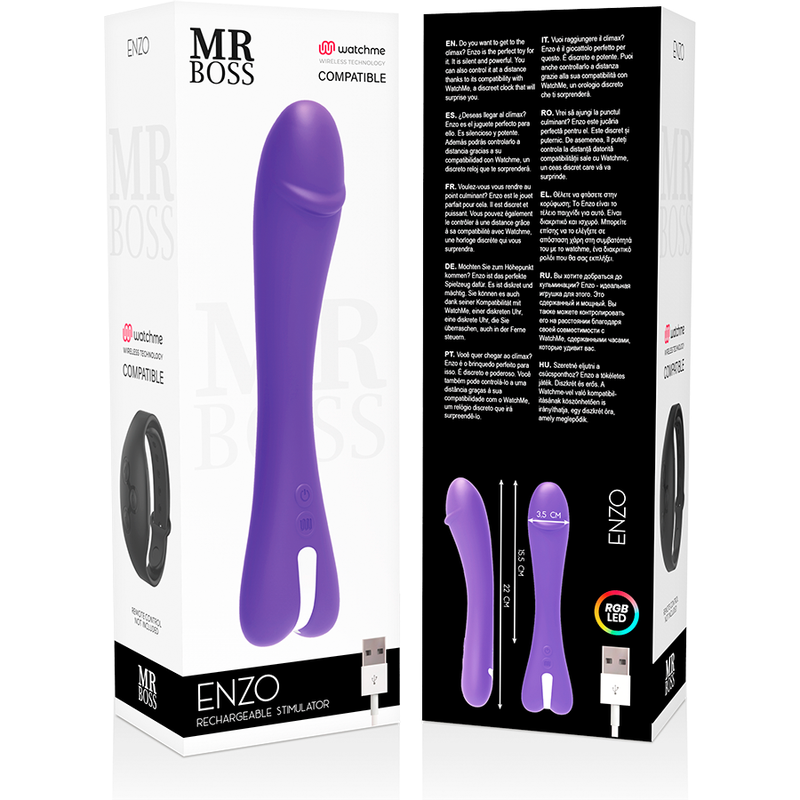 MR BOSS - ENZO VIBRATEUR WATCHME TECHNOLOGIE SANS FIL COMPATIBLE - 7eme ciel