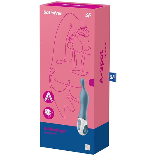 SATISFYER - VIBRATEUR AMAZING 1 ASPOT BLEU - 7eme ciel