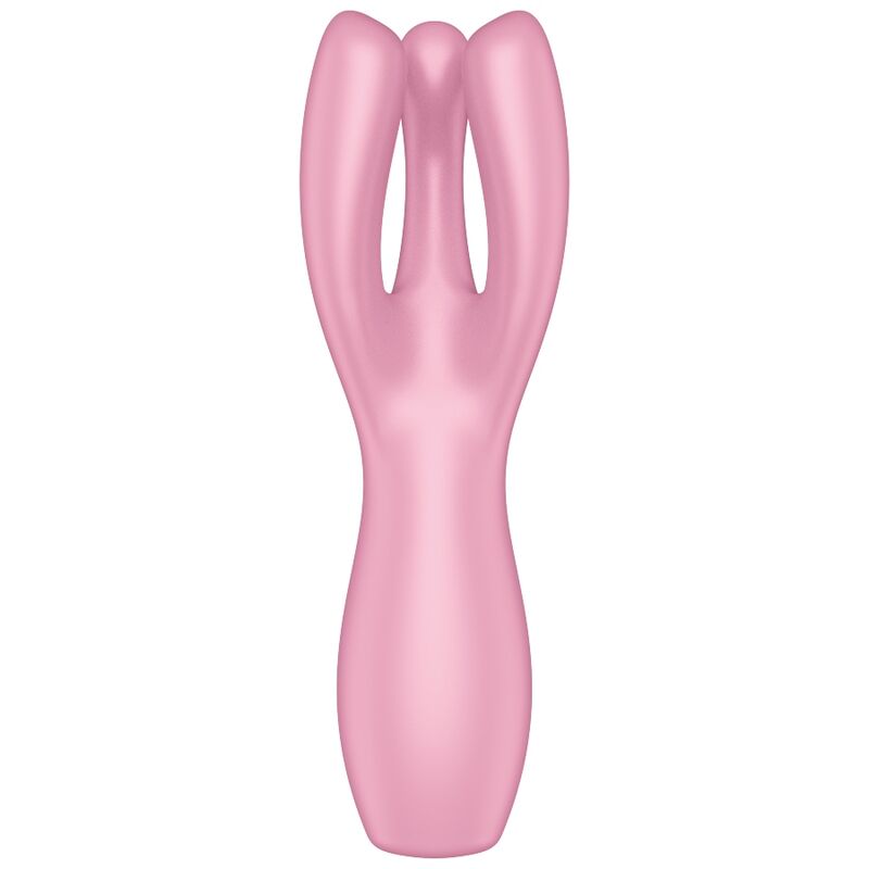 SATISFYER - VIBRATEUR THREESOME 3 ROSE - 7eme ciel