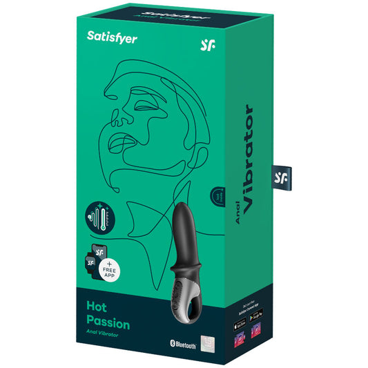 SATISFYER - APPLICATION DE VIBRATEUR ANAL HOT PASSION NOIR - 7eme ciel