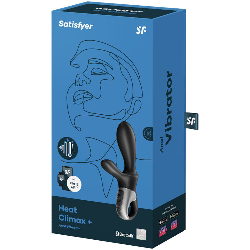 SATISFYER - APPLICATION HEAT CLIMAX+ VIBRATEUR ANAL NOIR - 7eme ciel