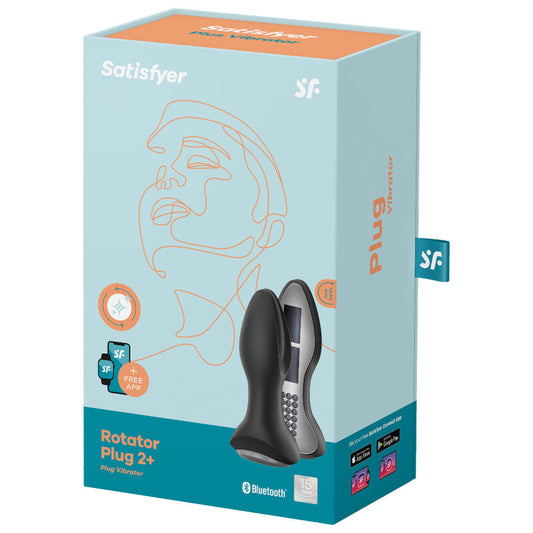 SATISFYER - APPLICATION DE PLUG VIBRANT ROTATOR PLUG 2+ NOIR - 7eme ciel