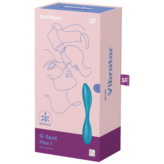 SATISFYER - VIBRATEUR MULTI G-SPOT FLEX 1 BLEU - 7eme ciel