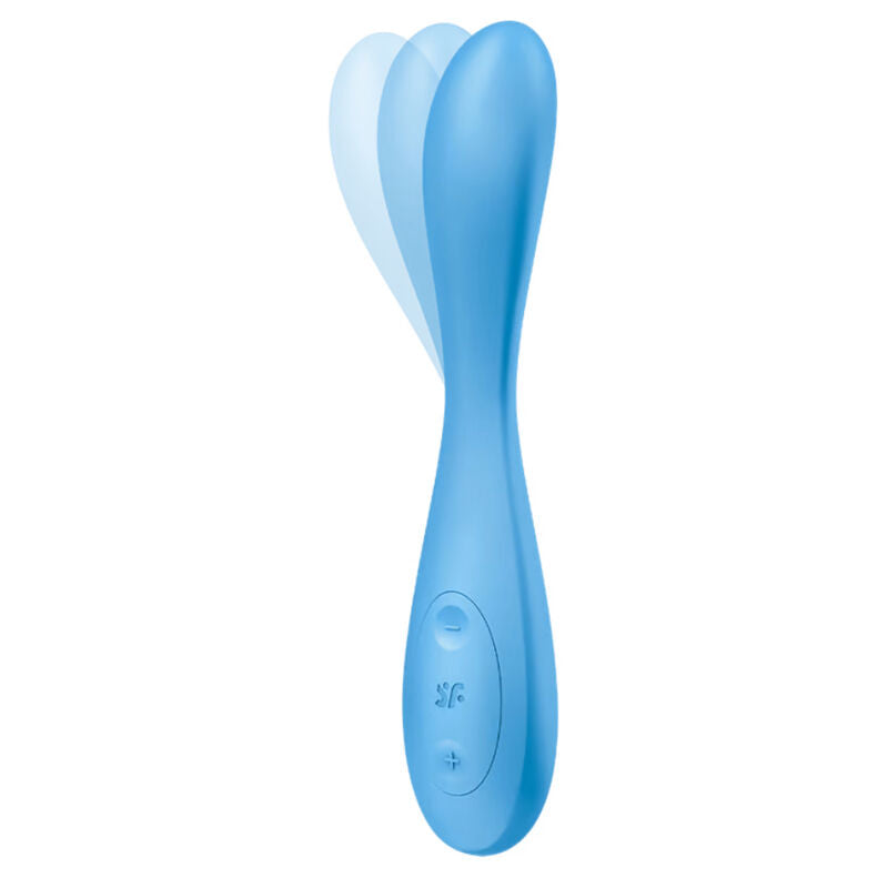 SATISFYER - APPLICATION MULTI VIBRATEUR G-SPOT FLEX 4+ BLEU - 7eme ciel