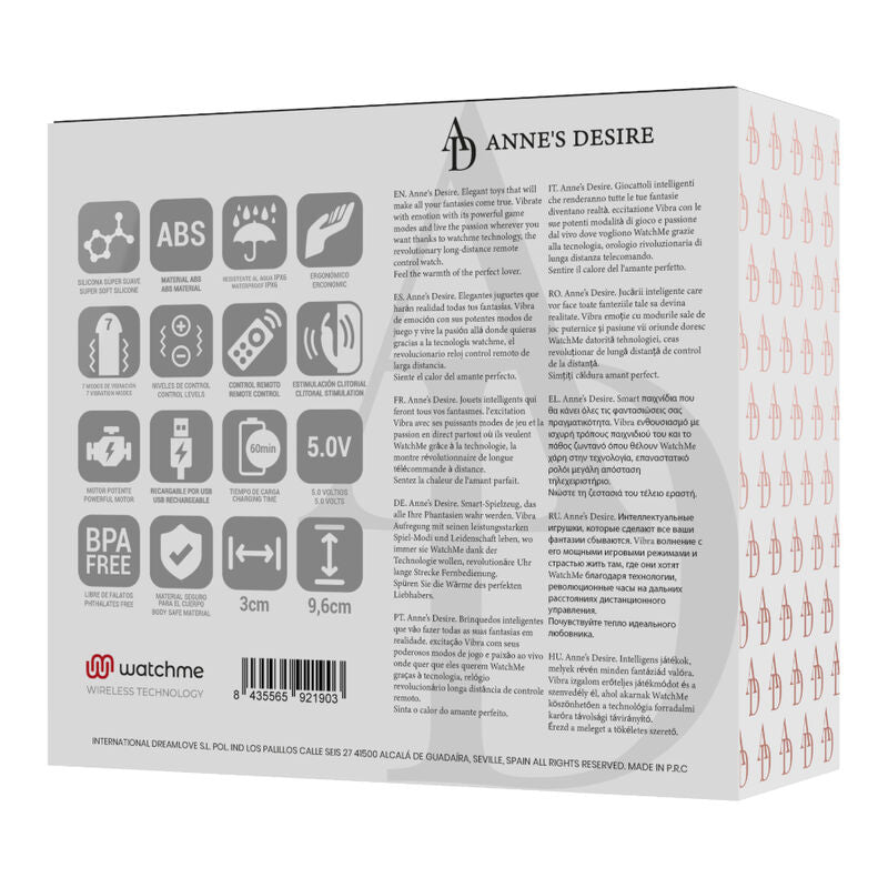 ANNE'S DESIRE - PANTY PLEASURE TECNOLOG A WATCHME NOIR - 7eme ciel