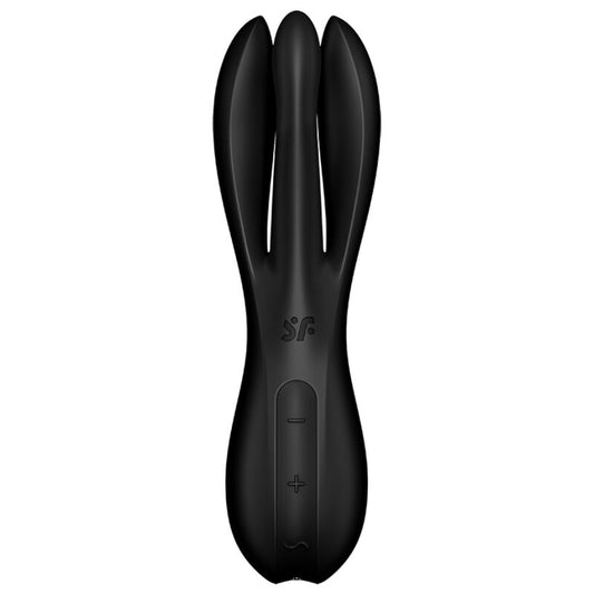 SATISFYER - VIBRATEUR THREESOME 2 NOIR - 7eme ciel