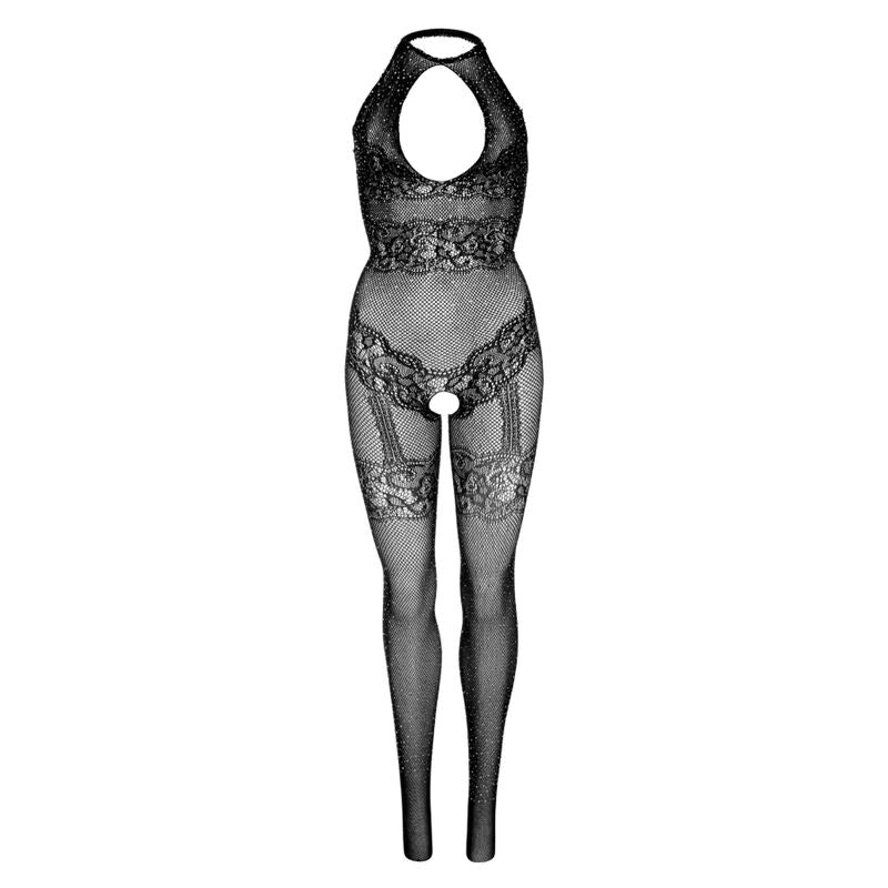 LEG AVENUE - BODYSTOCKING RÉSILLE SANS COUTURE TAILLE UNIQUE - NOIR - 7eme ciel