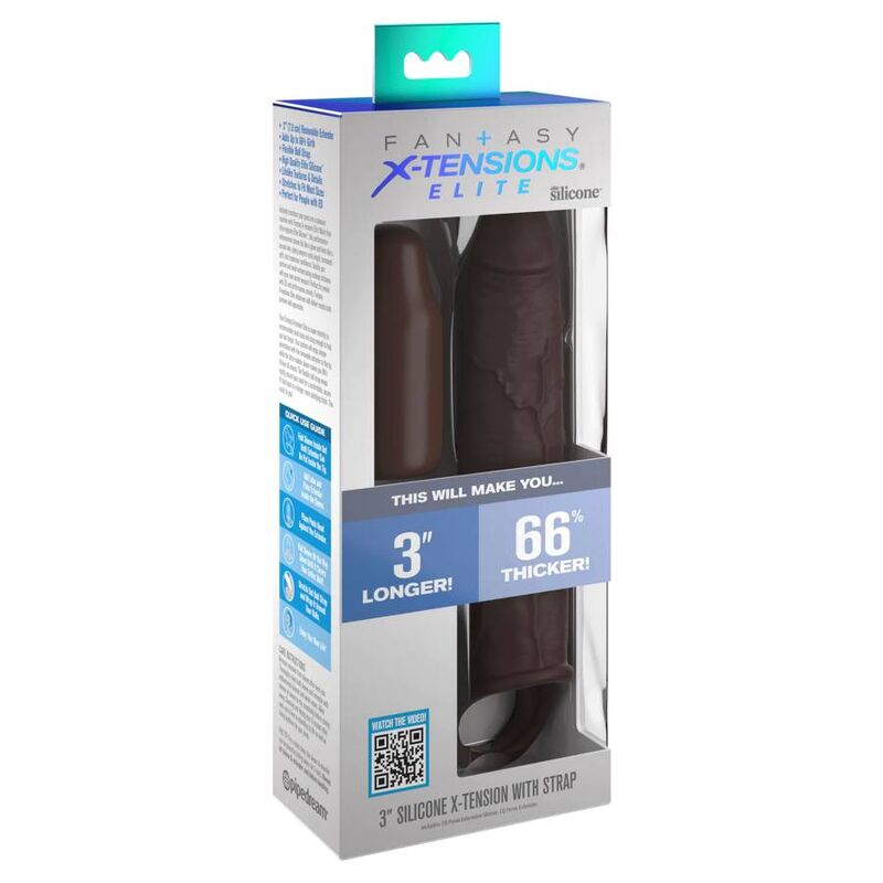 FANTASY X- TENSIONS - PIPEDREAMS RALLONGE W SANGLE 17,78 CM MARRON - 7eme ciel