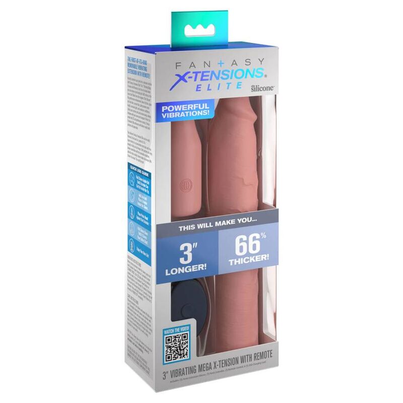 FANTASY X- TENSIONS - PIPEDREAMS MANCHE 22,86 CM + PLUG 7,62 CM REMOTE SKIN - 7eme ciel