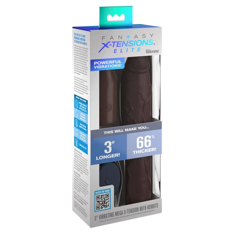 FANTASY X- TENSIONS - POCHETTE PIPEDREAMS 22,86 CM + PLUG 7,62 CM TELECOMMANDE MARRON - 7eme ciel