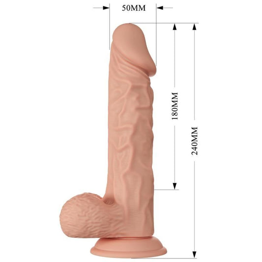 BAILE - GODE RÉALISTE FLEXIBLE 24 CM NATUREL - 7eme ciel