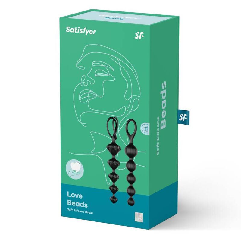 SATISFYER - LOVE BEADS NOIR - 7eme ciel