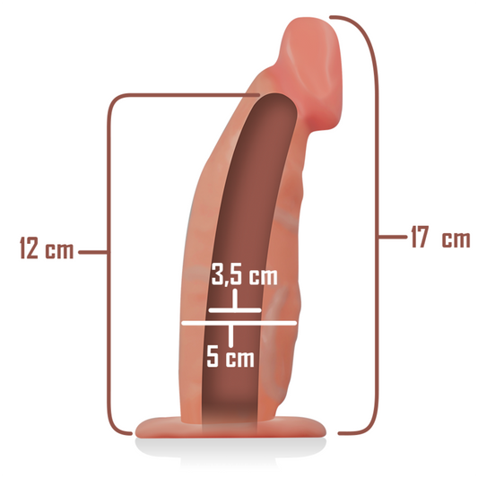 INTENSE - HARNAIS CREUX AVEC GODE 18 X 3,5 CM - 7eme ciel