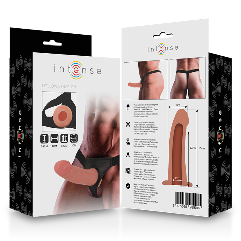 INTENSE - HARNAIS CREUX AVEC GODE 16 X 3 CM - 7eme ciel