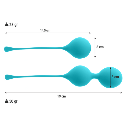 INTENSE - PACK BALLES KEGEL KENDALL BLEU - 7eme ciel