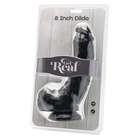 GET REAL - GODE 20,5 CM AVEC BOULES NOIRES - 7eme ciel