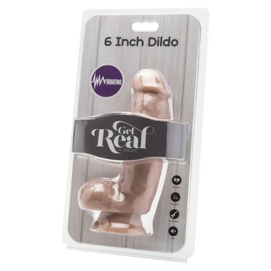 GET REAL - GODE 12 CM AVEC BILLES VIBRATEUR SKIN - 7eme ciel