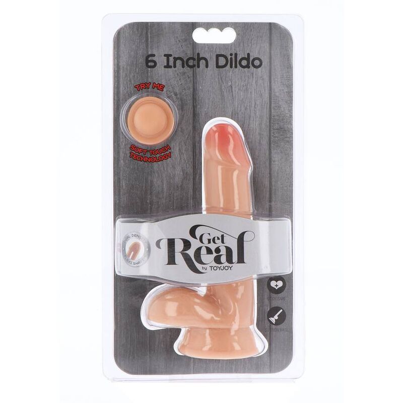 GET REAL - GODE DOUBLE DENSITÉ 17 CM BALLES PEAU - 7eme ciel