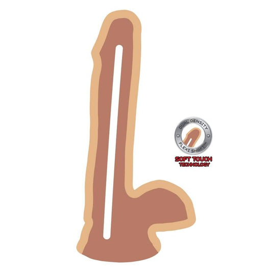 GET REAL - GODE DOUBLE DENSITÉ 17 CM BALLES PEAU - 7eme ciel
