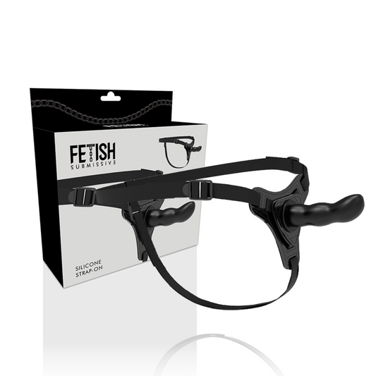 FETISH SUBMISSIVE HARNESS - SILICONE NOIR POINT G 16 CM - 7eme ciel