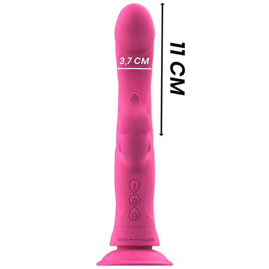 INTENSE - VIBRATEUR JULIO RABBIT SILICONE ROSE - 7eme ciel