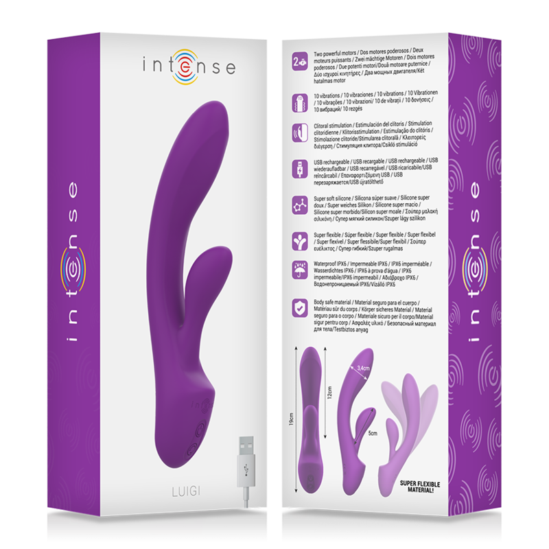 INTENSE - LUIGI RABBIT VIBRATEUR LIQUIDE SILICONE VIOLET - 7eme ciel