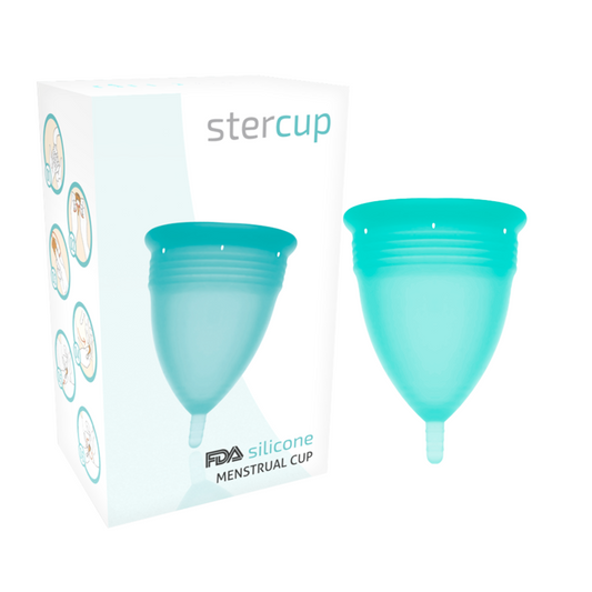 STERCUP - COUPE MENSTRUELLE EN SILICONE FDA AIGUE-MARINE - TAILLE S - 7eme ciel
