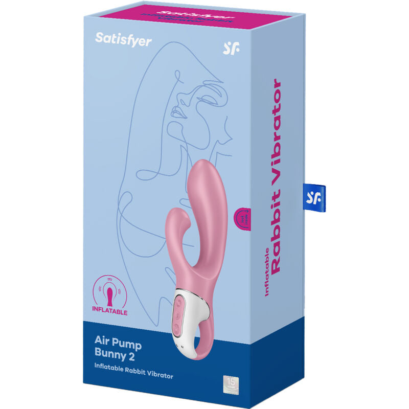 SATISFYER - POMPE AIR BUNNY 2 ROSE - 7eme ciel