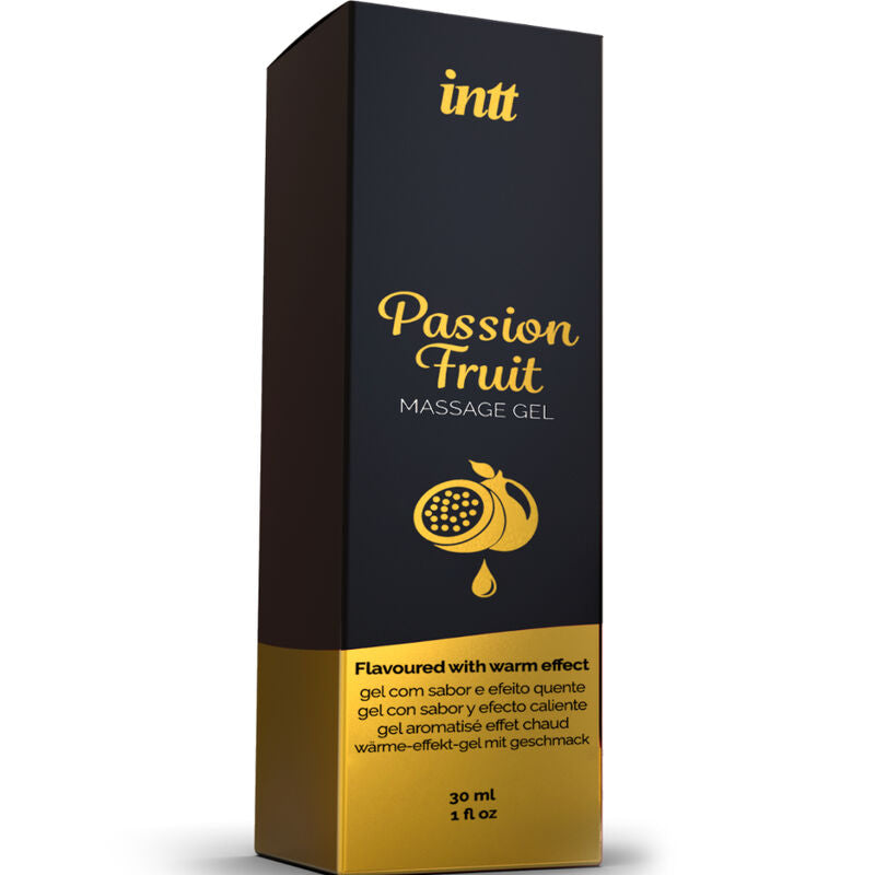 INTT MASSAGE & ORAL SEX - GEL DE MASSAGE SAVEUR FRUIT DE LA PASSION AVEC EFFET CHALEUR - 7eme ciel