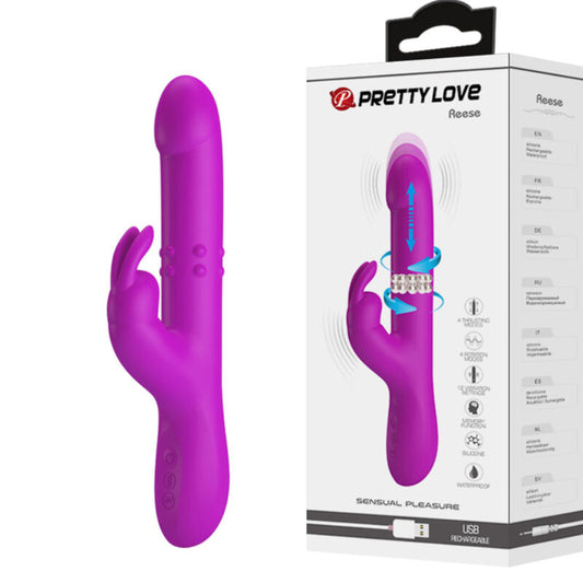 PRETTY LOVE - VIBRATEUR REESE AVEC ROTATION VIOLET - 7eme ciel