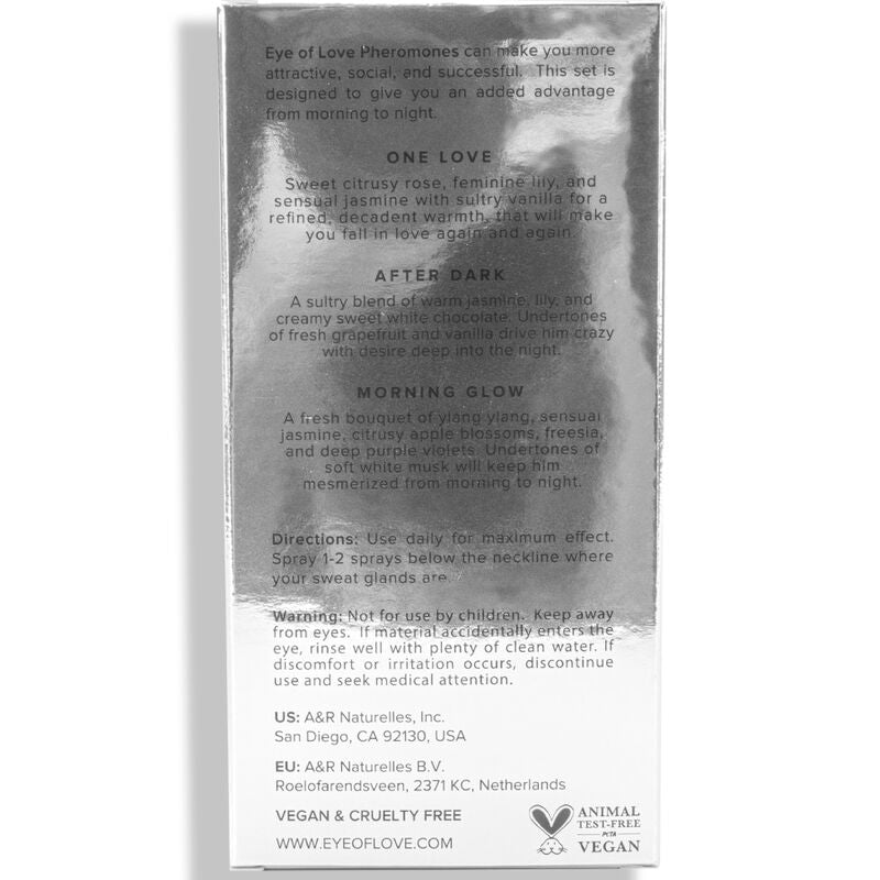 EYE OF LOVE - PARFUM EOL PHR 10 ML SET/3 - MORNING GLOW, ONE LOVE, AFTER DARK - 7eme ciel