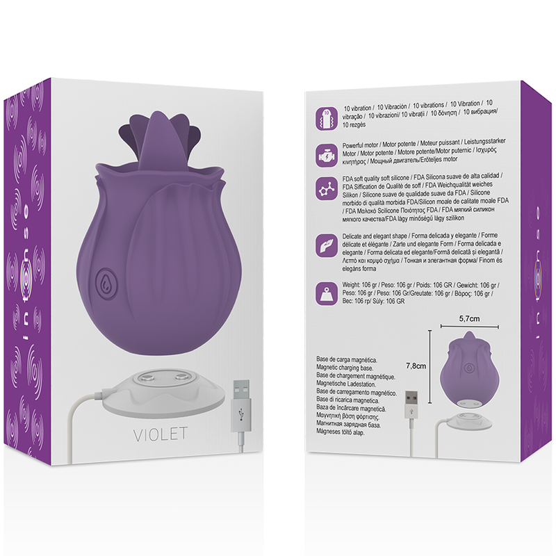 INTENSE - VIOLET CL TORIS STIMULATEUR 10 VIBRATIONS LILAS - 7eme ciel