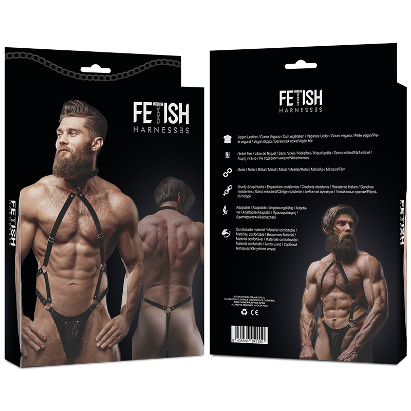 FETISH SUBMISSIVE ATTITUDE - HARNAIS JOCK STRAP EN CUIR ÉCOLOGIQUE POUR HOMMES - 7eme ciel